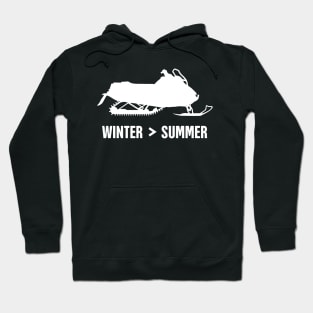 Winter And Summer - Funny Snowmobile Design Hoodie